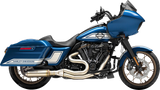 2-into-1 Mid-Length Exhaust System with Super Bike Muffler - Stainless Steel - 49-State
